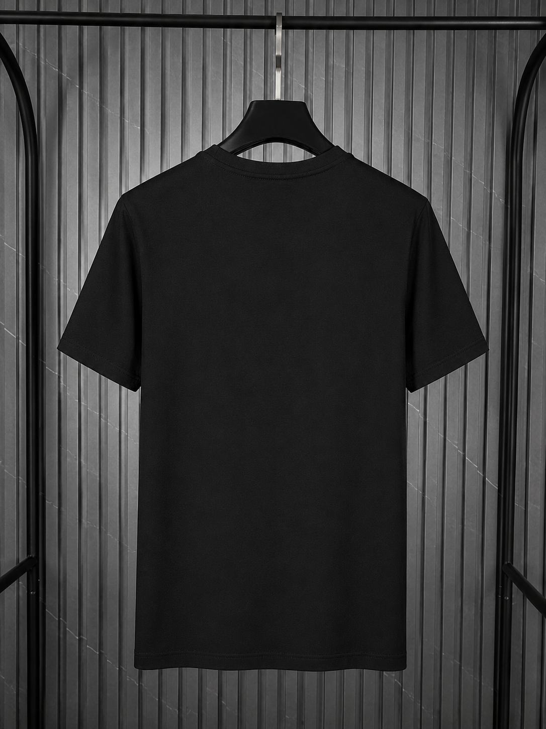 BOSS Cotton T-Shirt with Double-B Monogram Badge – Black