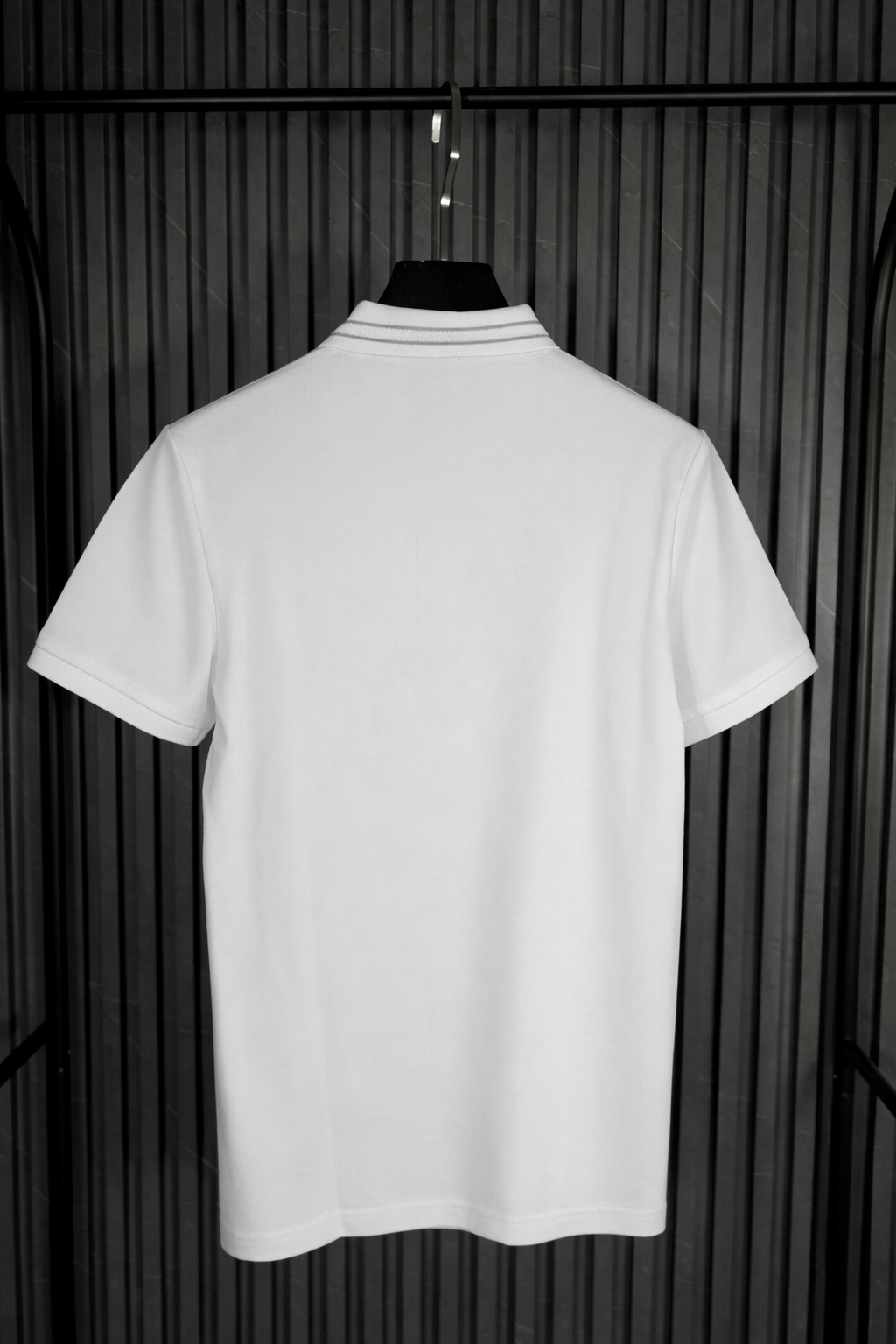 BOSS Contrast Detail Logo Polo Shirt White