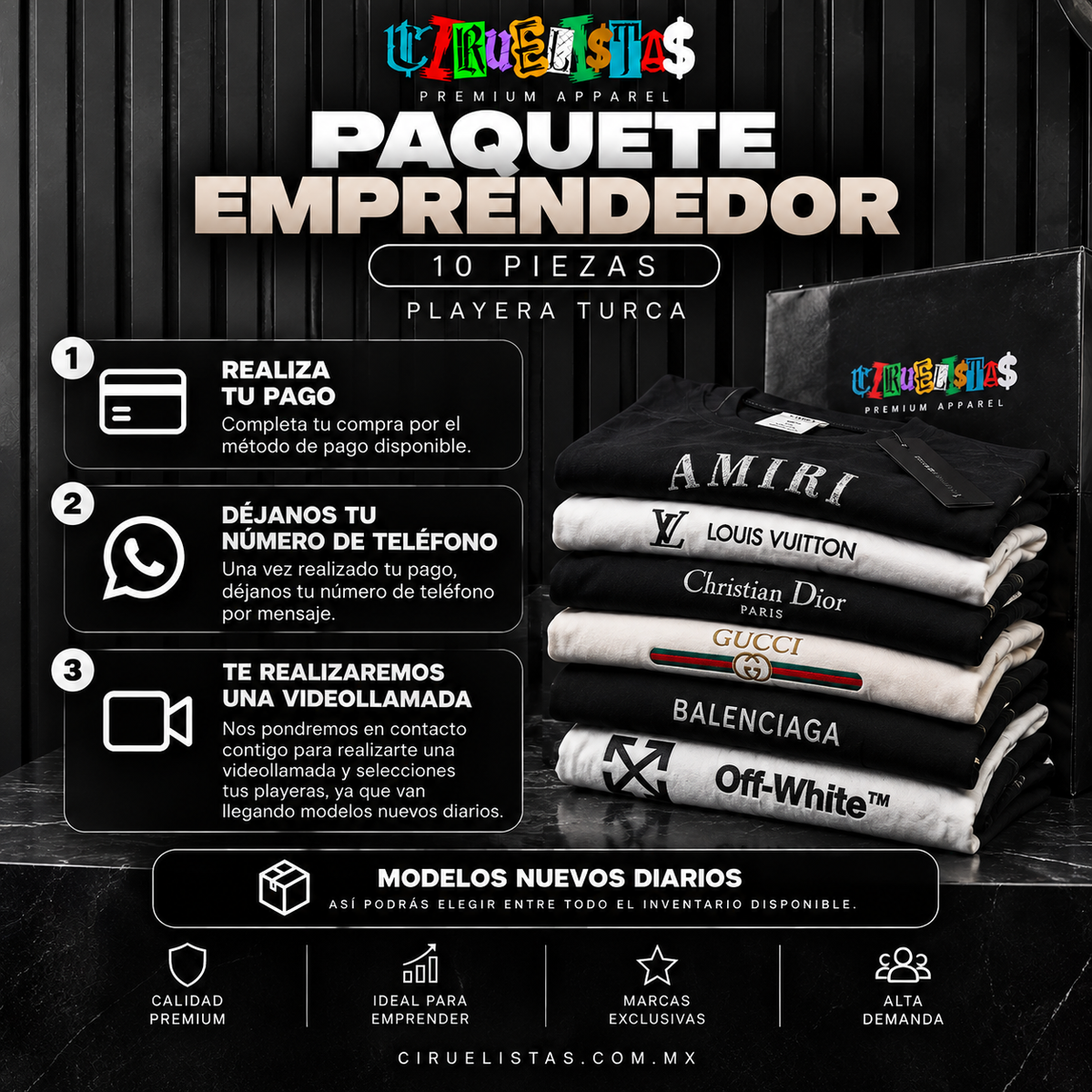 Paquete Mini Emprendedor (6 Piezas) Playera Turca