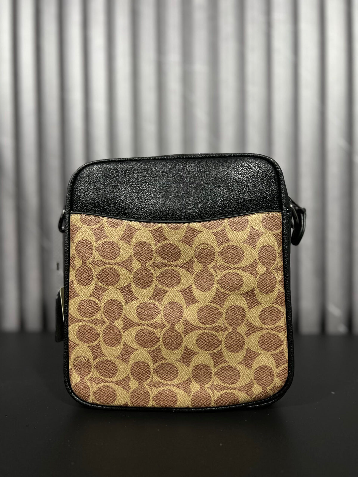 Coach Charter Crossbody Signature Khaki & Black Utility