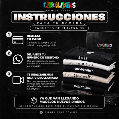 Paquete Mini Emprendedor (6 Piezas) Playera G5