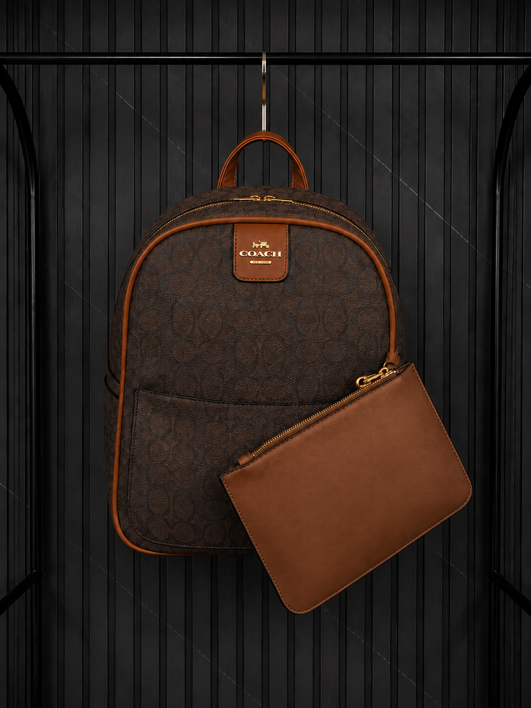 Mochila Coach Dama Marron oscuro