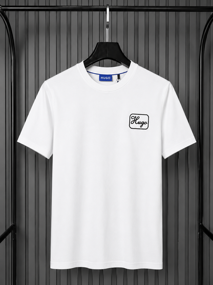 HUGO Logo Patch T-Shirt White