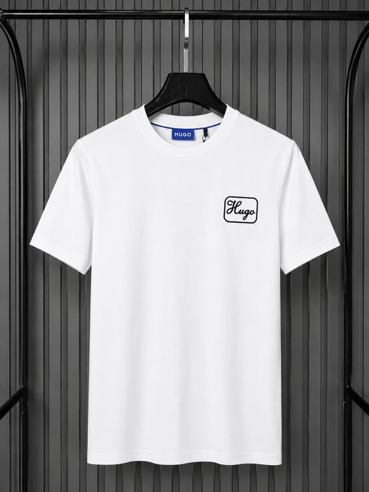 HUGO Logo Patch T-Shirt White
