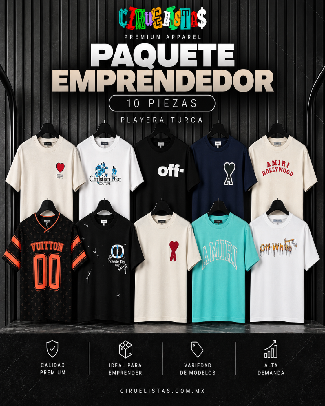 Paquete Emprendedor (10 Piezas) Playera Turca