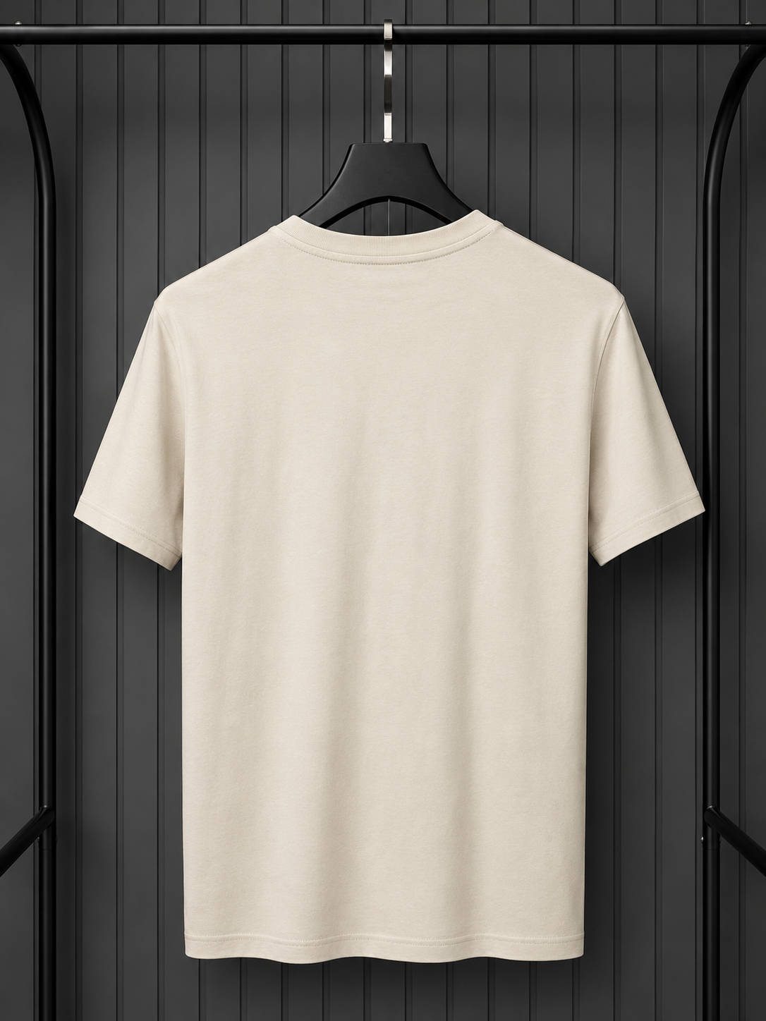 BOSS Tonal Flock-Logo T-Shirt Light beige
