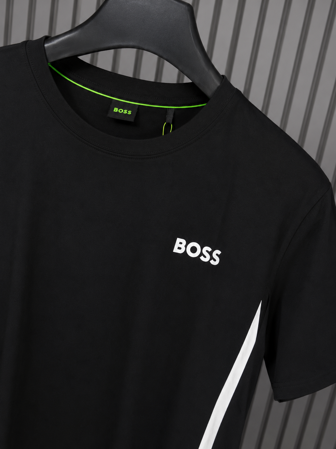 Boss Active Slim T shirt Black/White