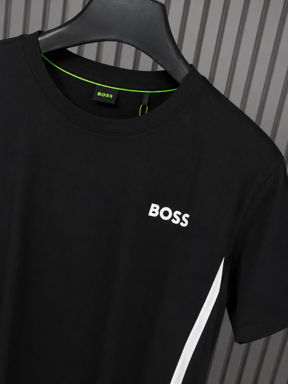 Boss Active Slim T shirt Black/White
