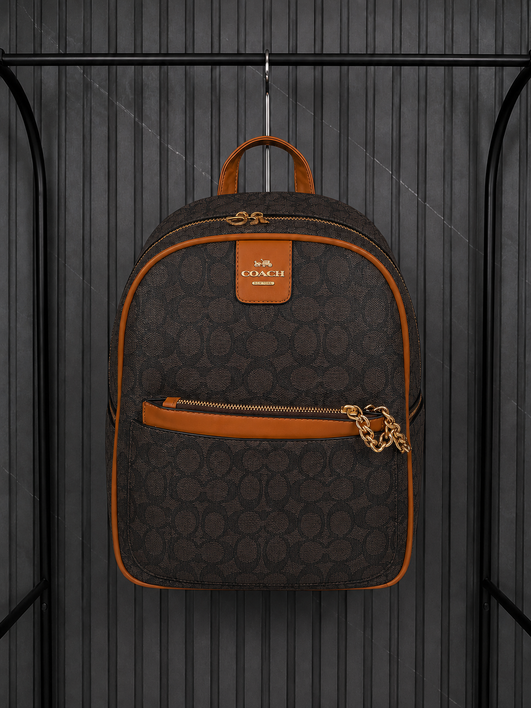 Mochila Coach Dama Marron oscuro