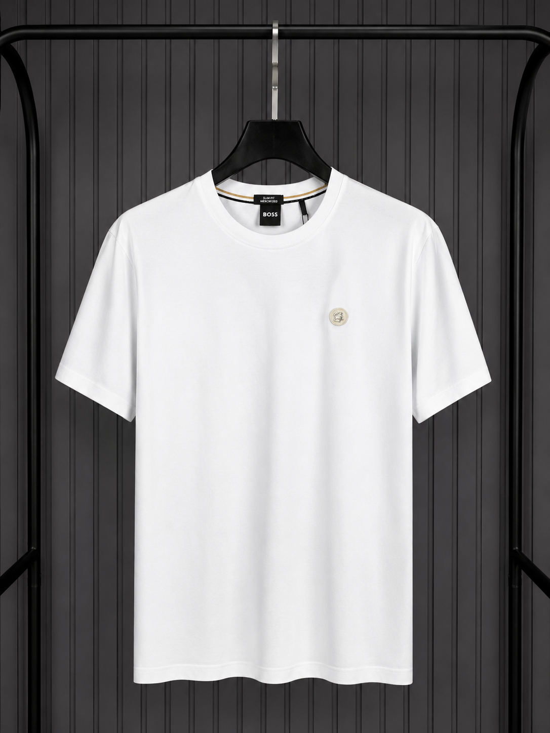 Boss White Medallion Logo T-Shirt