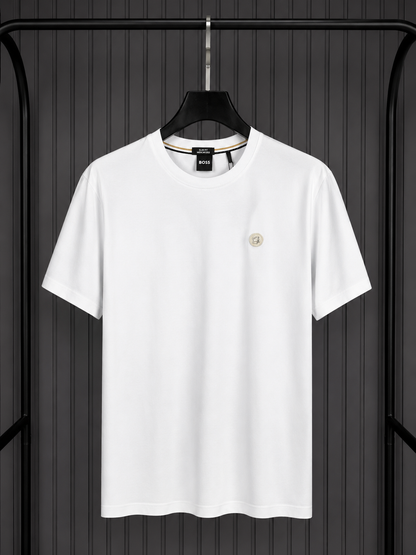 Boss White Medallion Logo T-Shirt