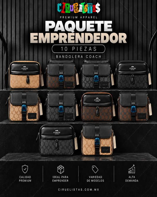 Paquete Emprendedor (10 Piezas) Bandoleras Coach