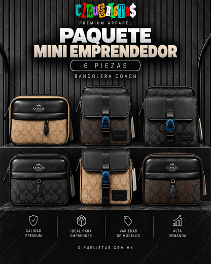 Paquete Mini Emprendedor (6 Piezas) Bandoleras Coach