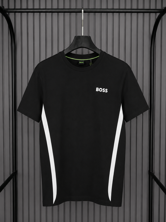 Boss Active Slim T shirt Black/White
