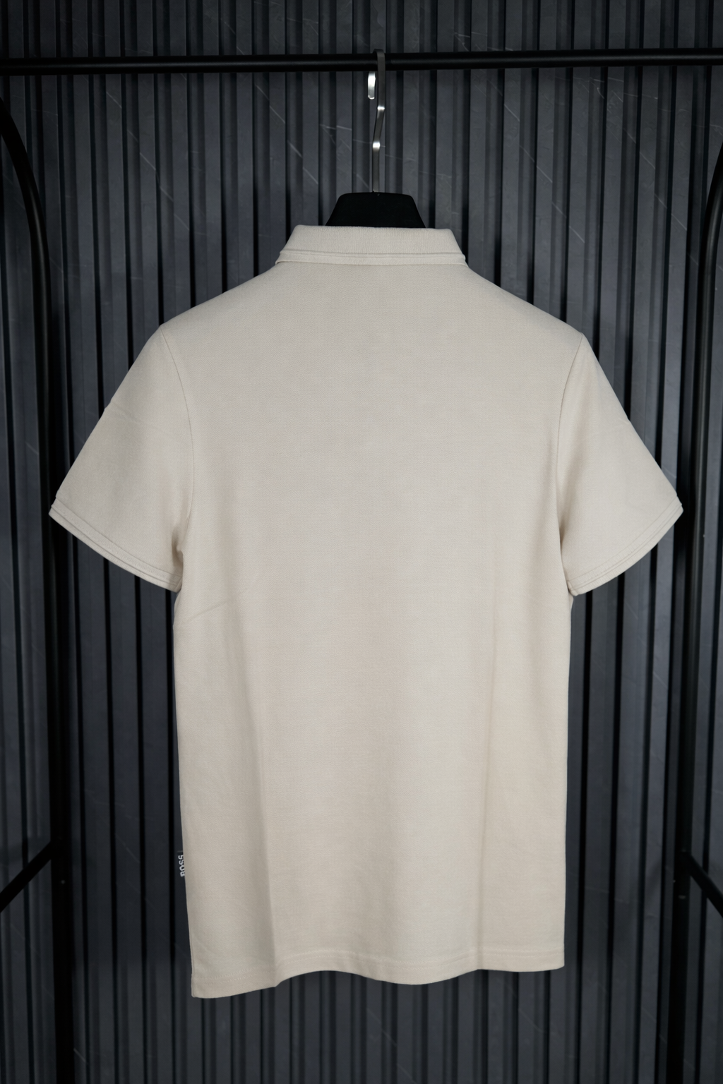 BOSS Tonal Monogram Polo Shirt Beige