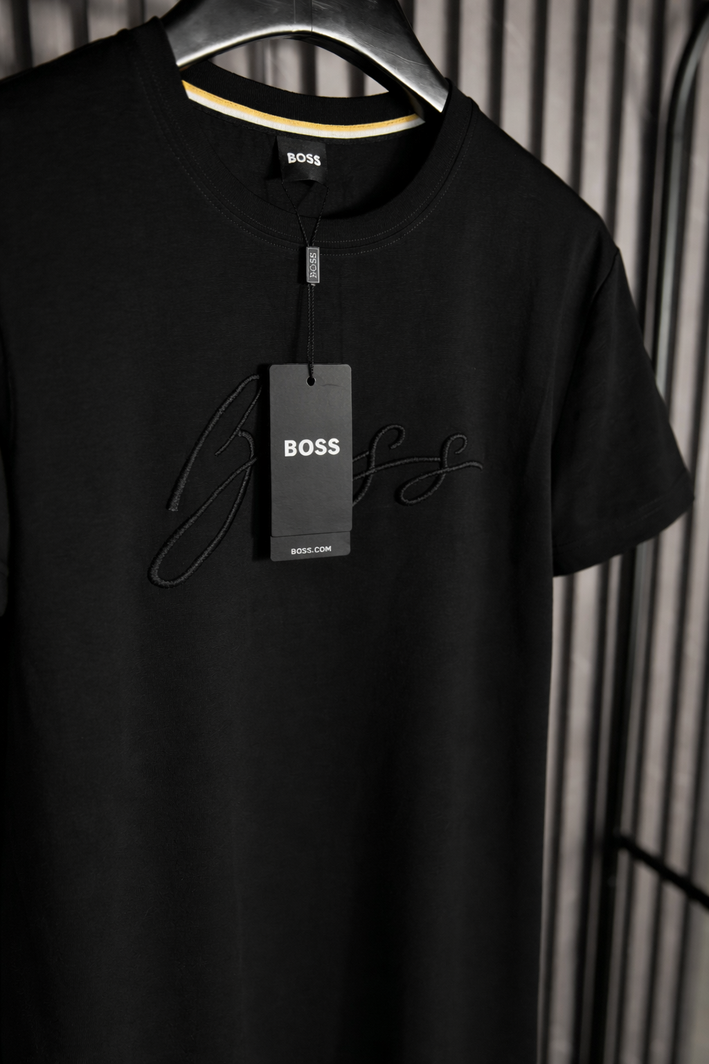 BOSS Tonal Script Logo T-Shirt Negra