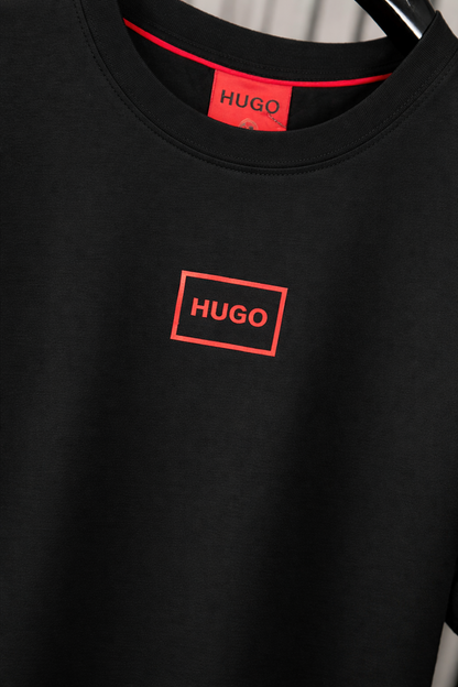 HUGO Red Box Logo T-Shirt Black