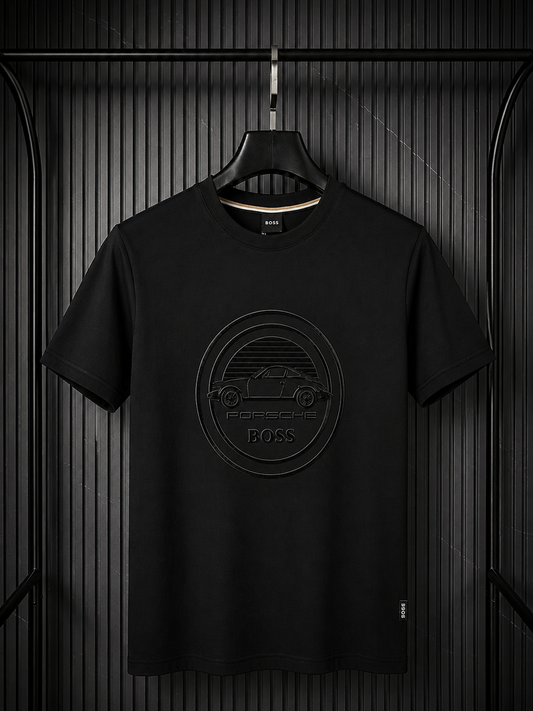 Playera BOSS x Porsche Black Edition Relief (Nuevo)