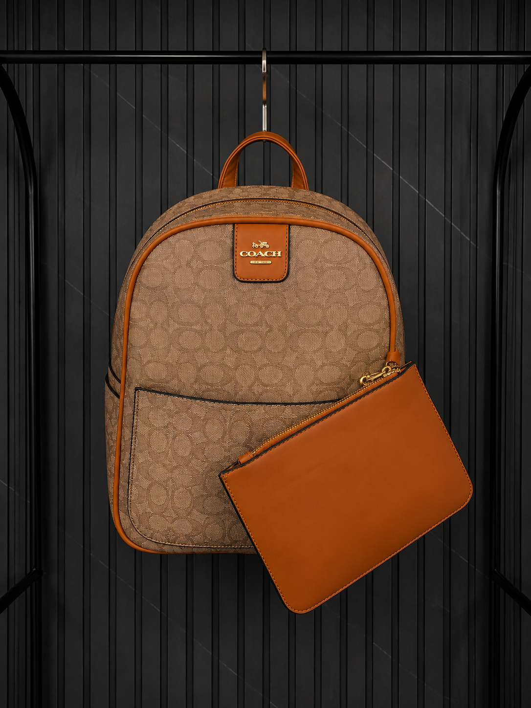 Mochila Coach Dama Marron claro
