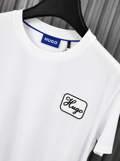 HUGO Logo Patch T-Shirt White