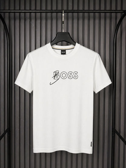 BOSS Signature Outline Tee – White (Nuevo)