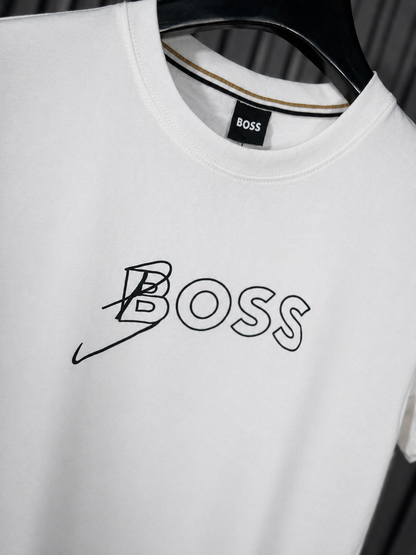 BOSS Signature Outline Tee – White (Nuevo)