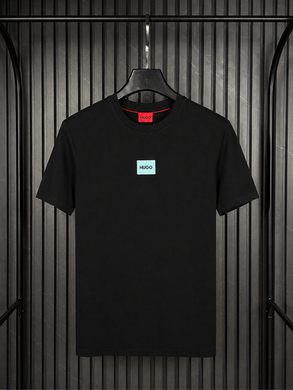HUGO Mini Box Logo Tee – Black Mint Edition (Nuevo)