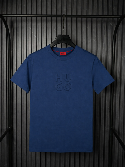 HUGO Embossed Logo Tee – Navy Edition (Nuevo)