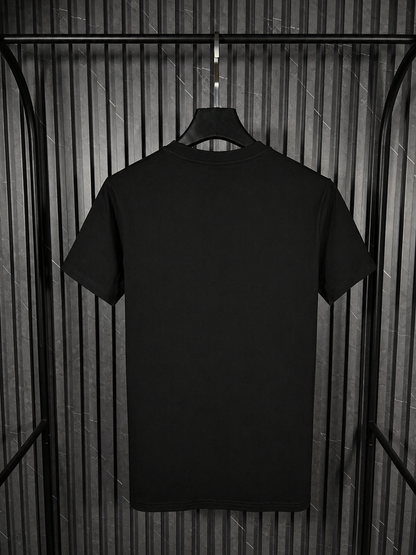 BOSS Wave Stripe T-Shirt Black – Playera Minimalista con Línea (Nuevo)