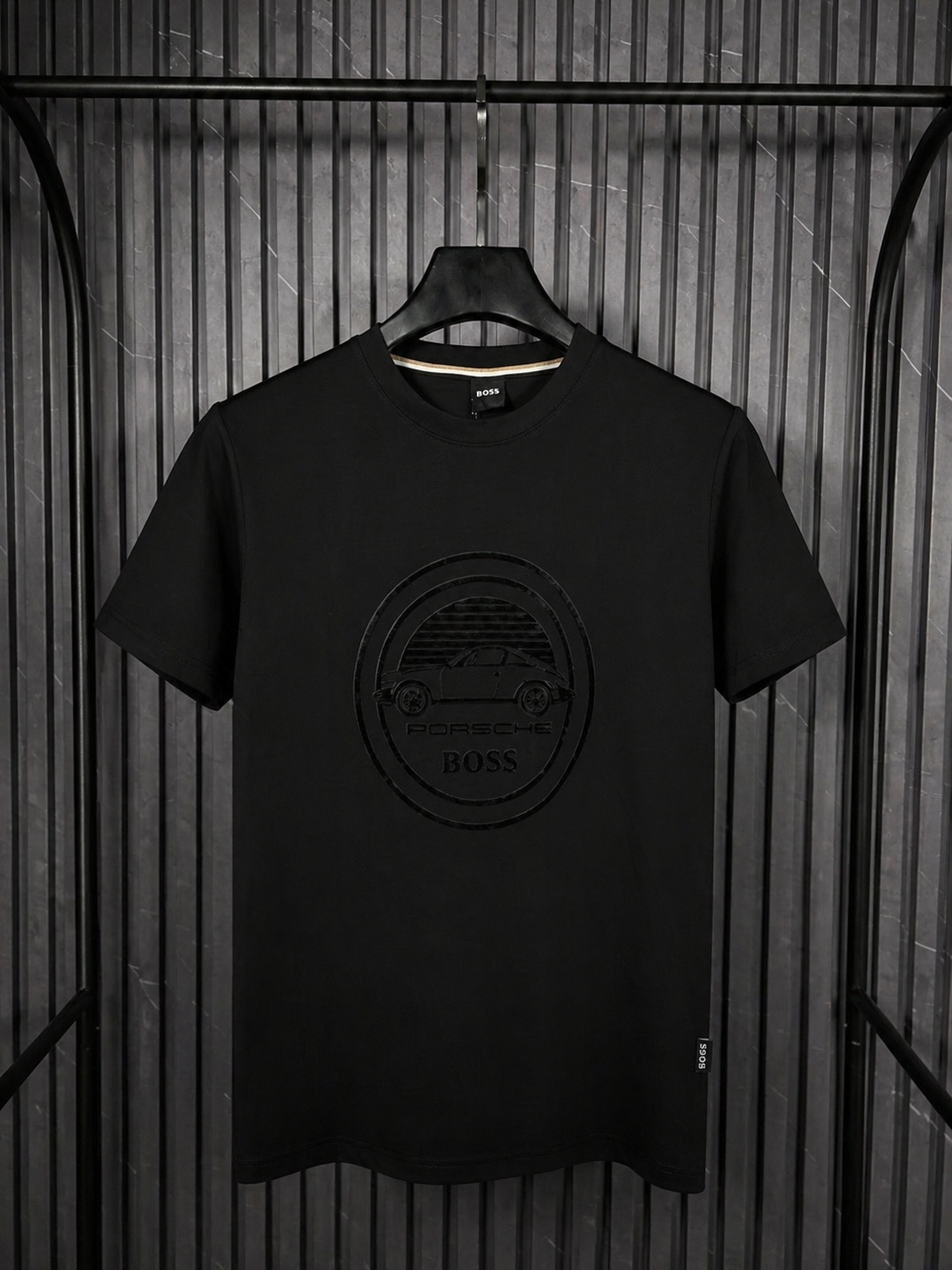 Playera BOSS x Porsche Black Edition Relief (Nuevo)