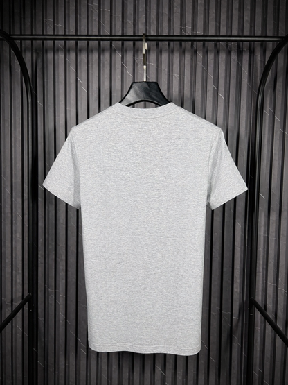 HUGO Embossed Logo Tee – Grey Melange Edition (Nuevo)