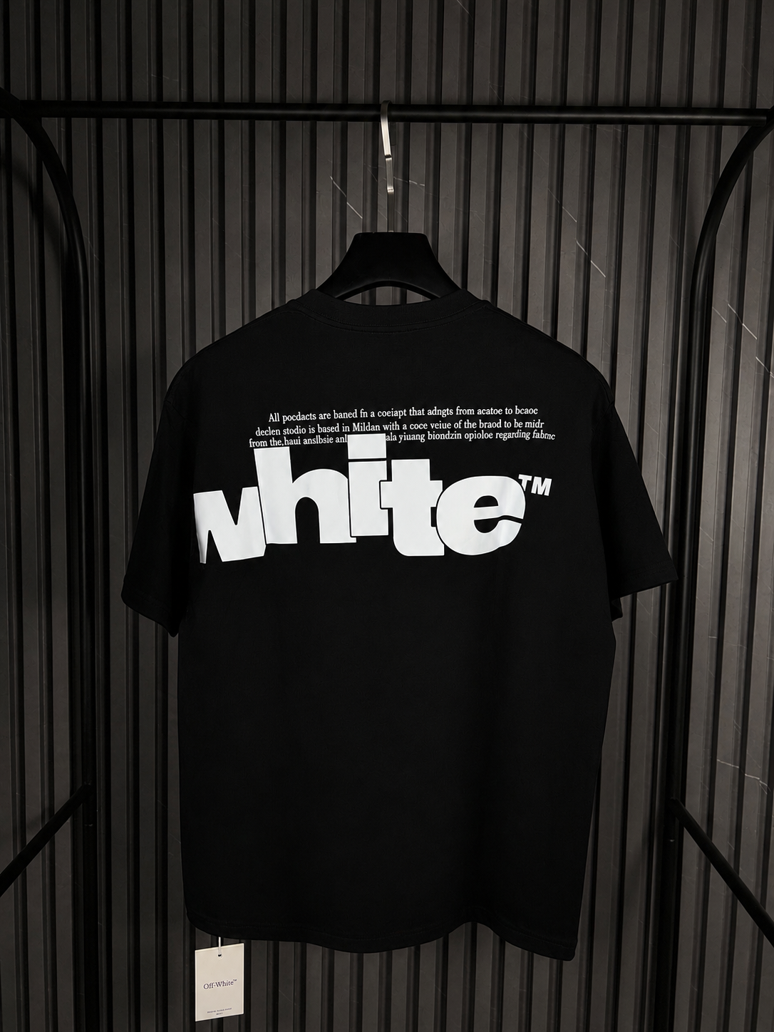 Off-White Statement Logo Tee Black