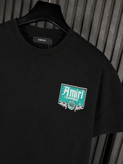 Amiri Sunset Lounge Tee – Black Emerald
