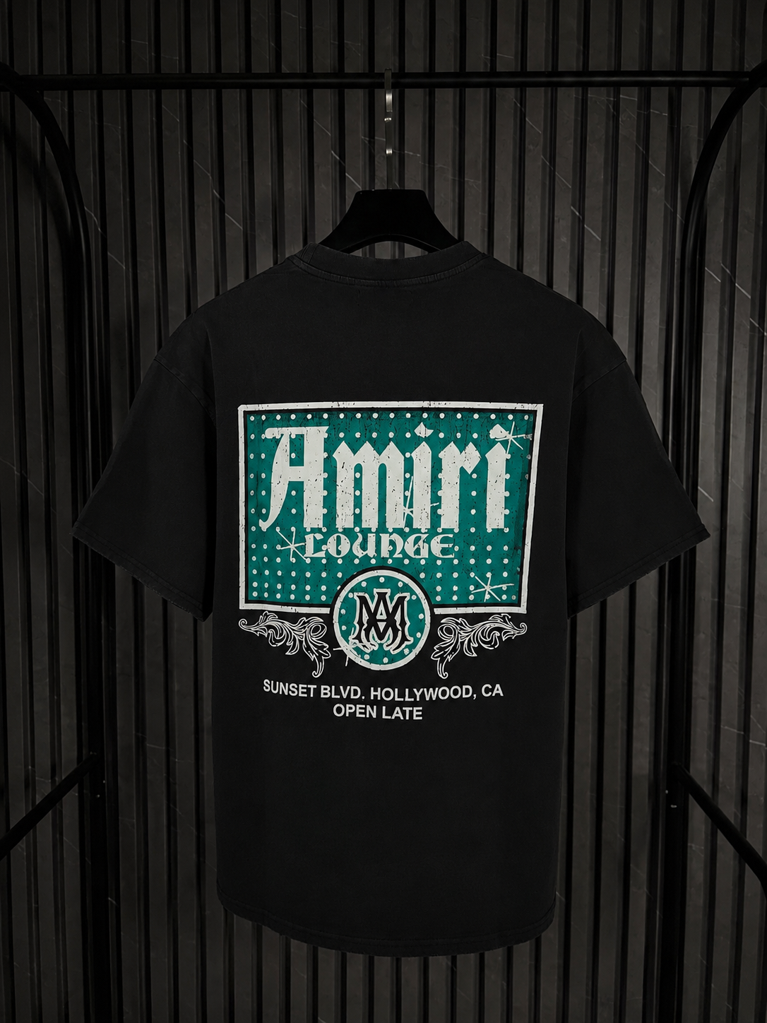 Amiri Sunset Lounge Tee – Black Emerald