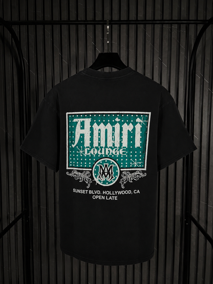 Amiri Sunset Lounge Tee – Black Emerald