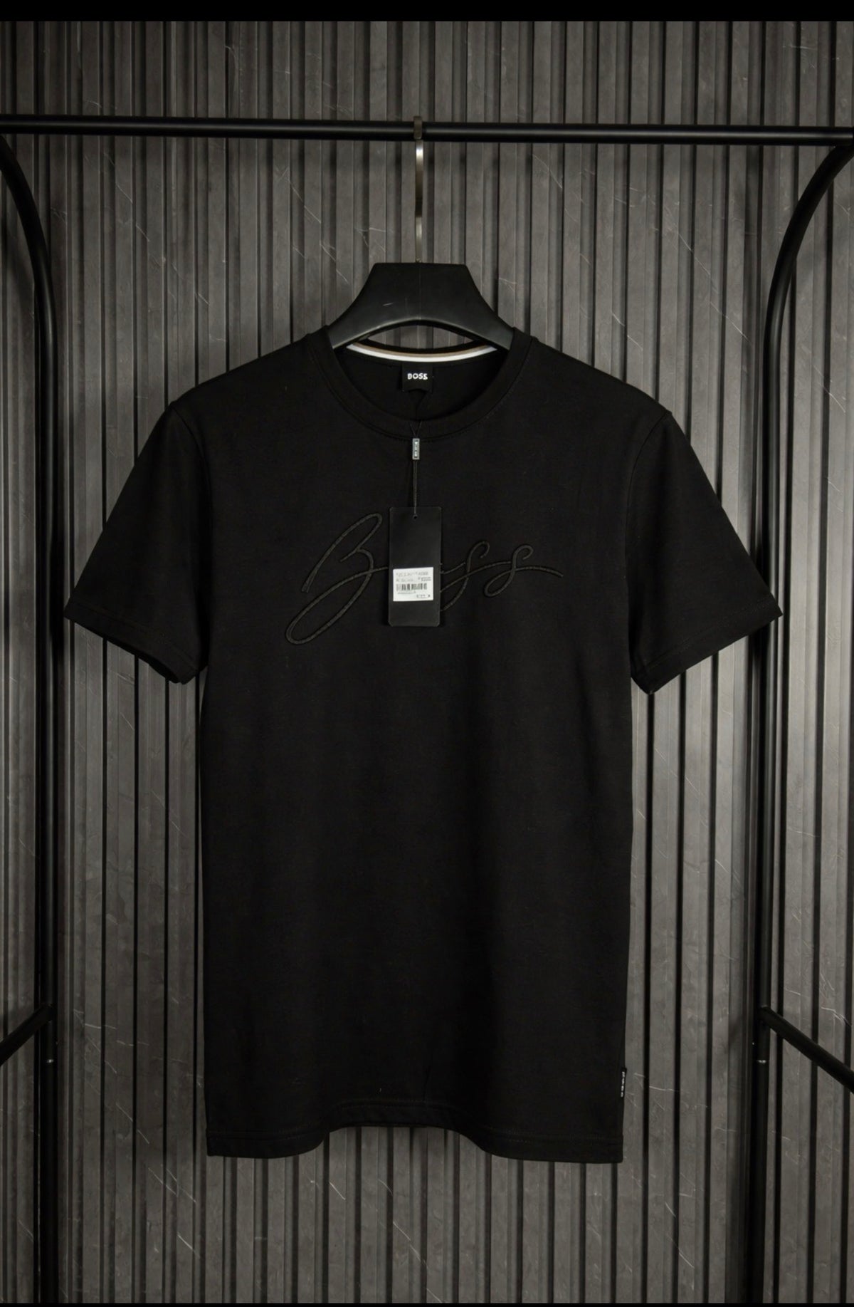 BOSS Tonal Script Logo T-Shirt Negra