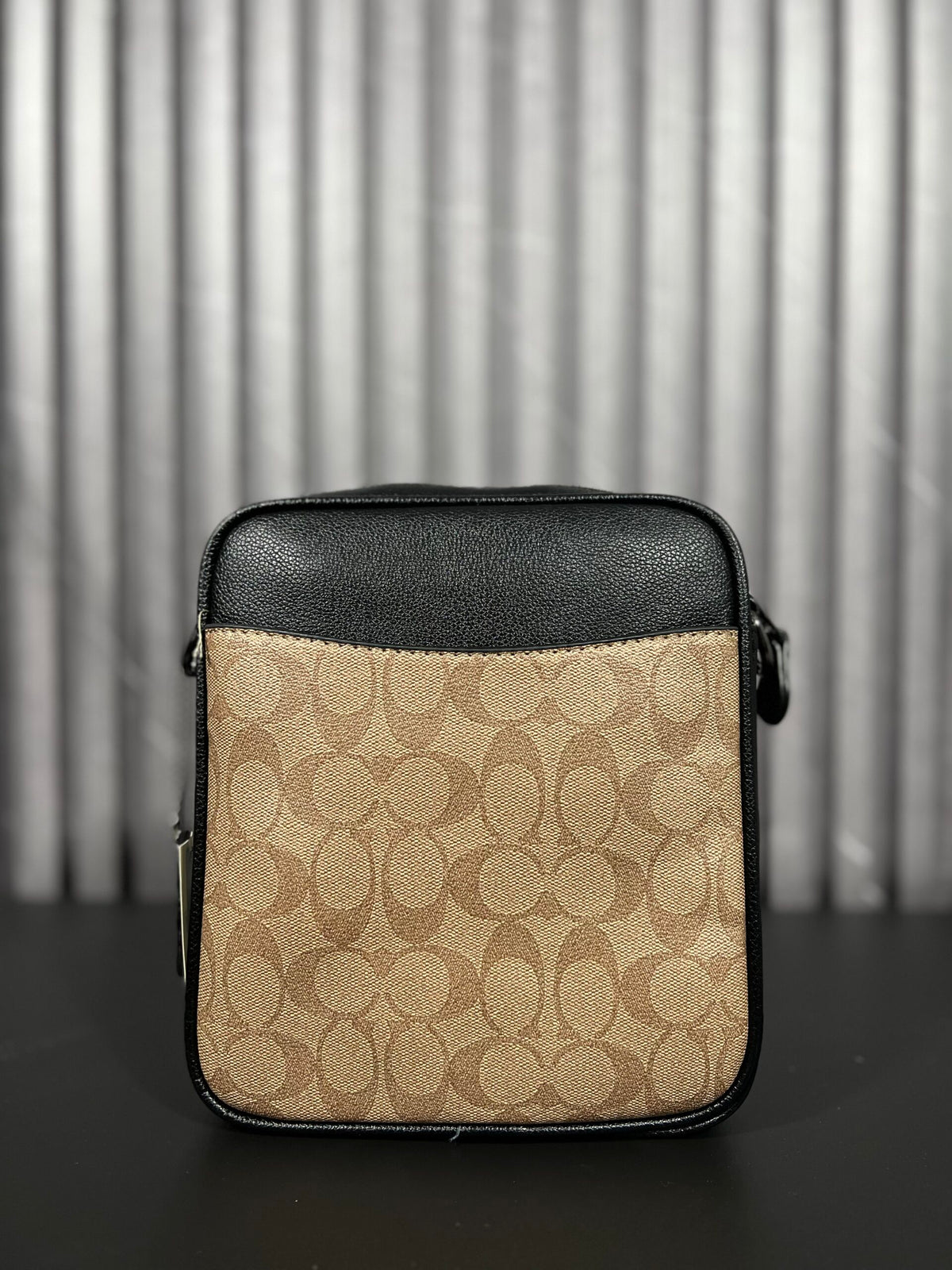 Coach Charter Crossbody Signature Khaki/Black