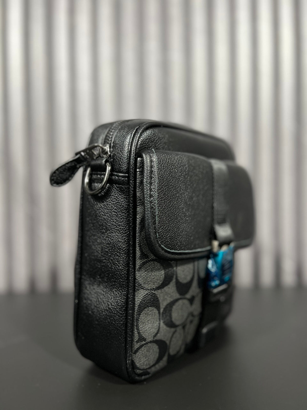 Coach Charter Crossbody Signature Charcoal/Black