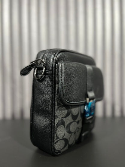 Coach Charter Crossbody Signature Charcoal/Black