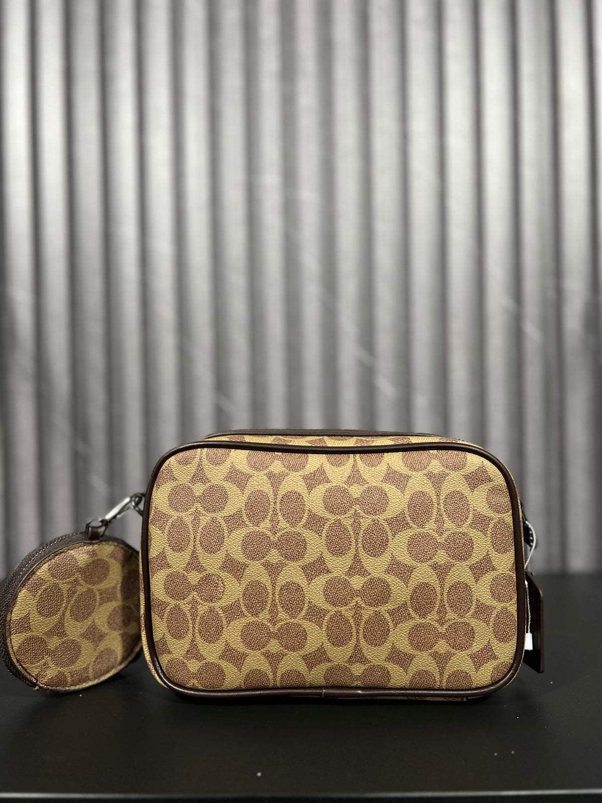 Coach Charter Crossbody Signature Khaki Brown