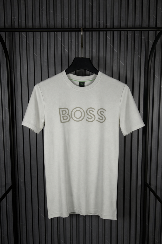 BOSS Tonal Outline Logo T-Shirt White