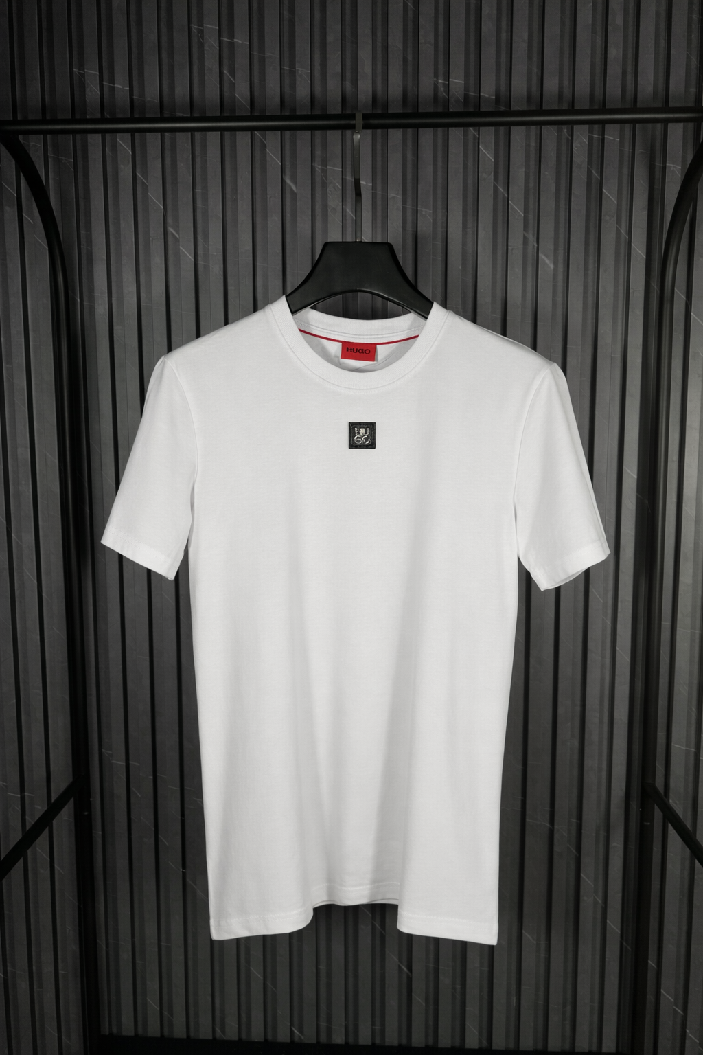 HUGO Metal Badge Minimal T-Shirt White