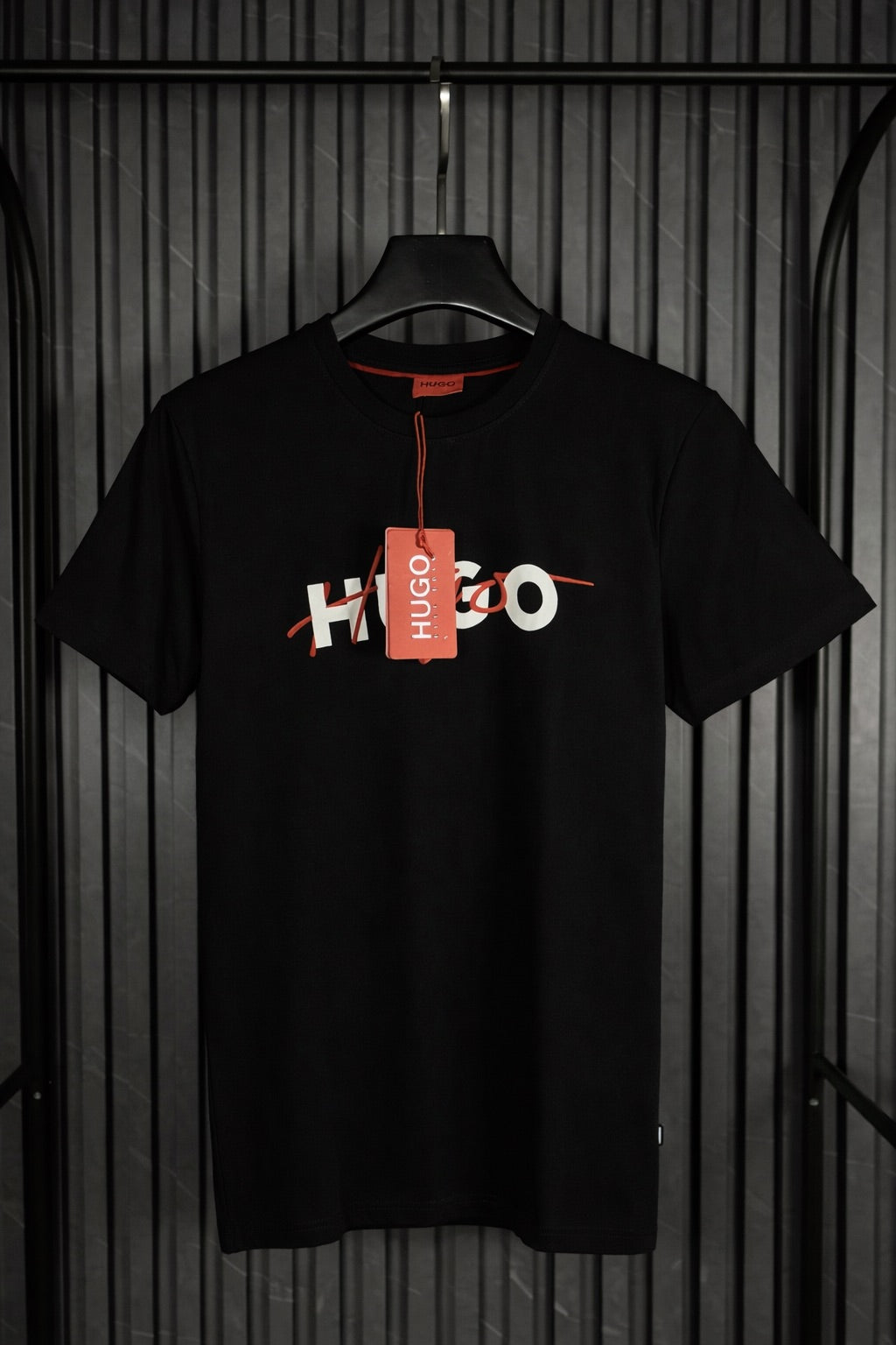 HUGO Scribble Logo T-Shirt Negra