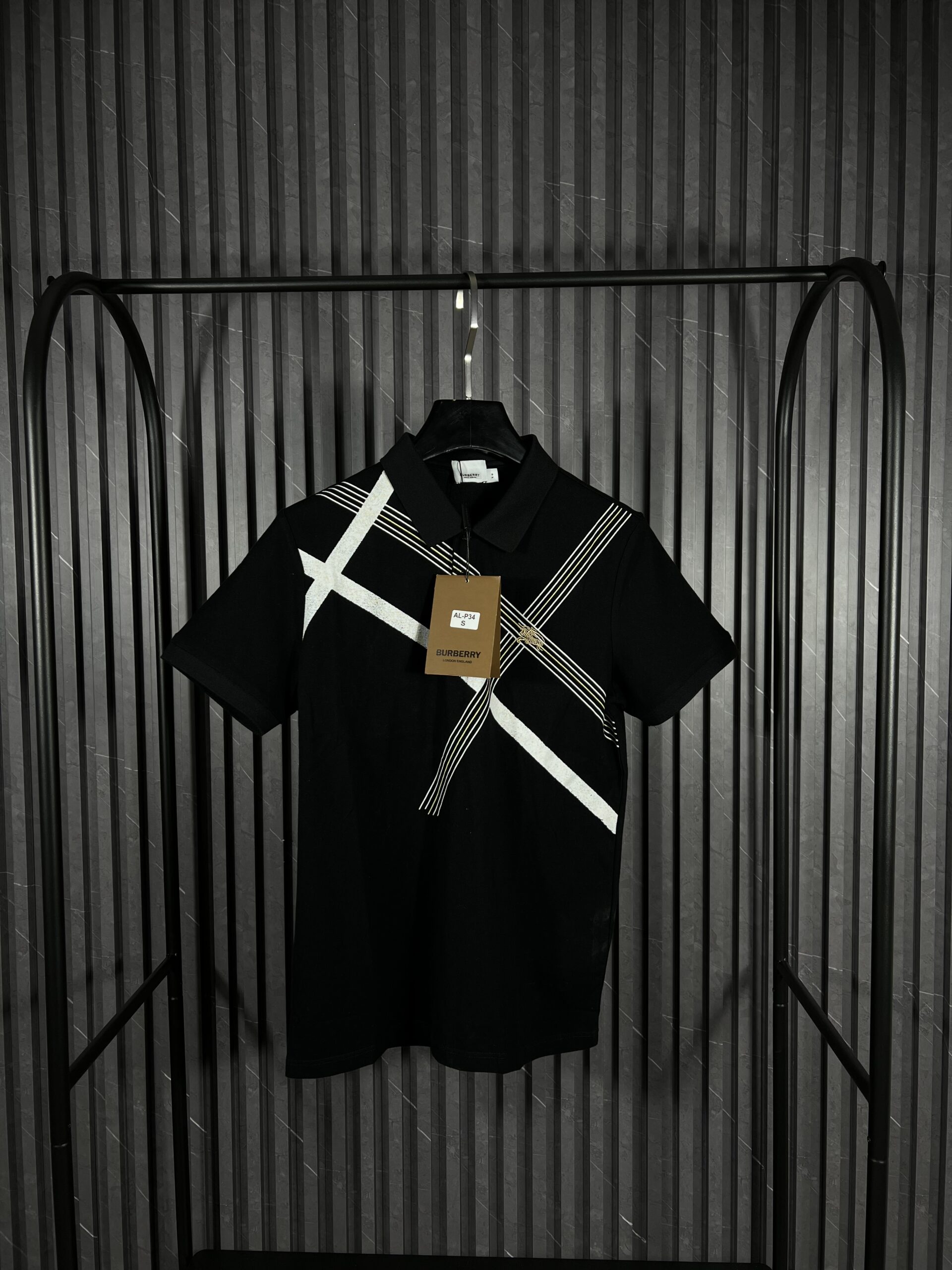 playera polo negra premium hombre burb calidad g5