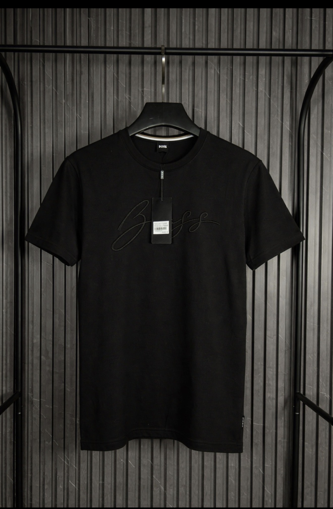 BOSS Tonal Script Logo T-Shirt Negra