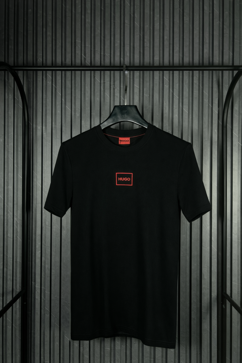 HUGO Red Square Logo T-Shirt Black