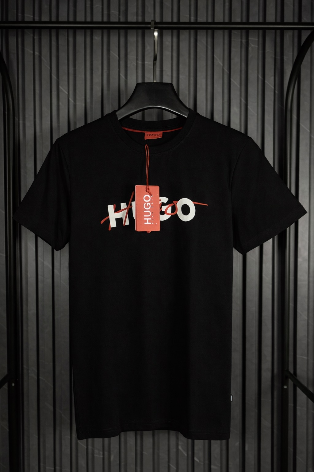 HUGO Scribble Logo T-Shirt Negra
