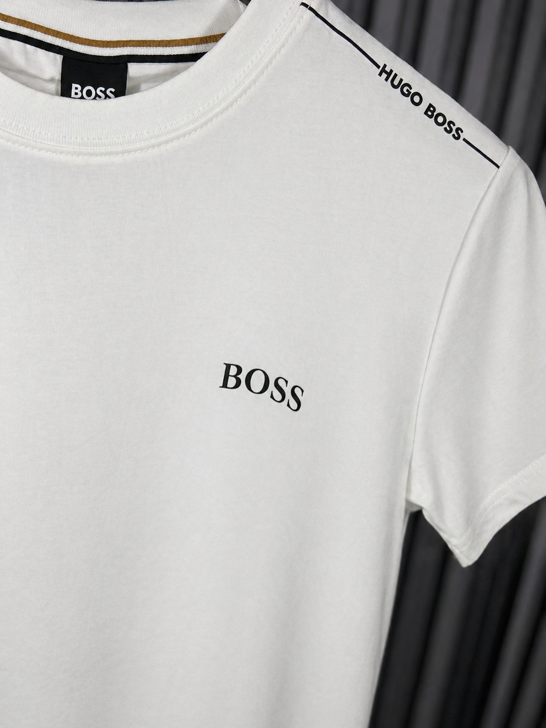 BOSS Shoulder Logo T-Shirt White - Image 2