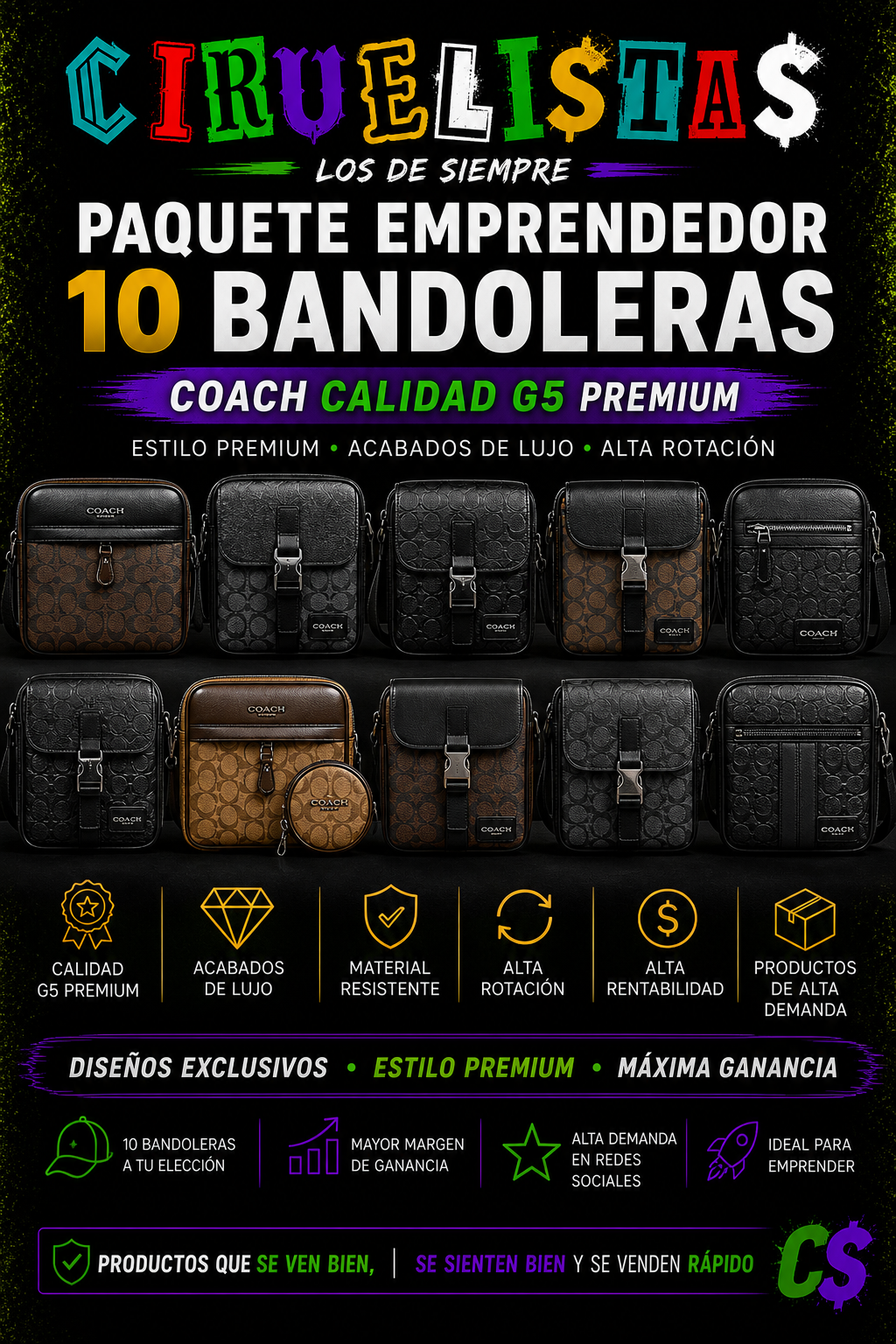 Paquete Emprendedor Bandoleras Coach